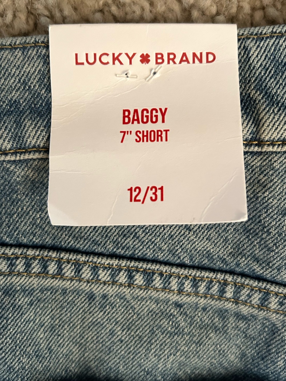 🌀Lucky Brand NWT Distressed Denim Shorts - Blue - Picture 5 of 12